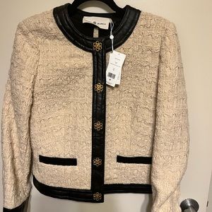 Tory Burch tweed jacket with brass buttons